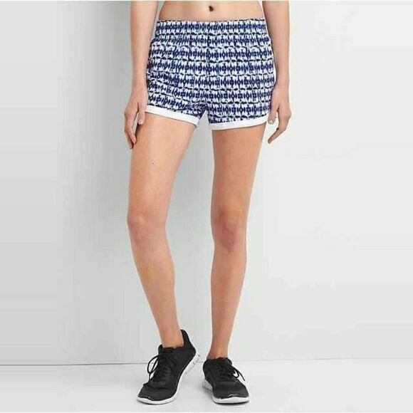 New Gap Gsprint Shorts Blue Geo Size XS - Picture 1 of 3